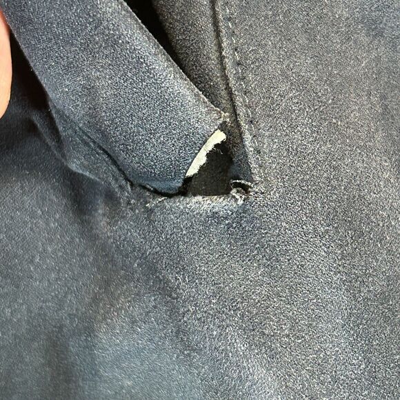 Zero Restriction Micro Suede Jacket Mens XL Pullover Golf Navy Vista Valley Logo - Picture 7 of 14